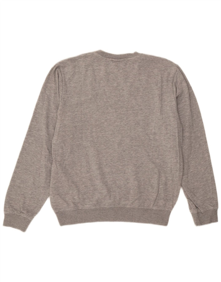 Kappa moletom masculino jumper médio cinza algodão manchado