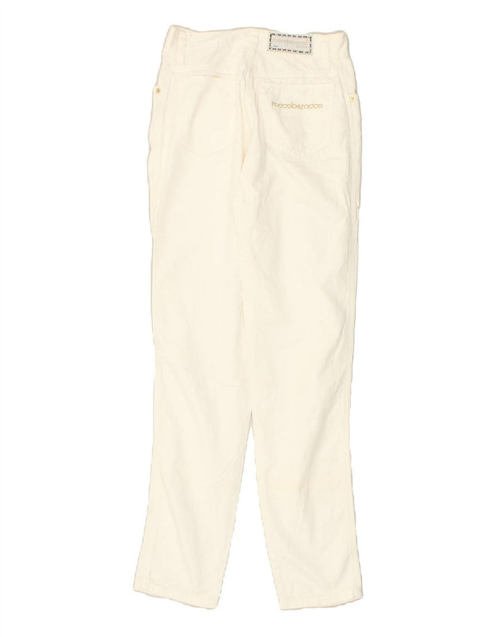ROCCOBAROCCO Womens Slim Jeans W29 L31  White Cotton | Vintage Roccobarocco | Thrift | Second-Hand Roccobarocco | Used Clothing | Messina Hembry 