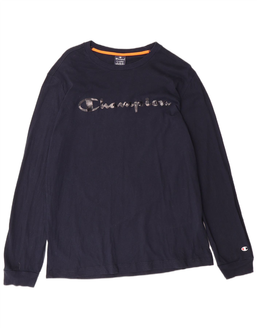 Camiseta feminina estampada Champion XL algodão azul marinho