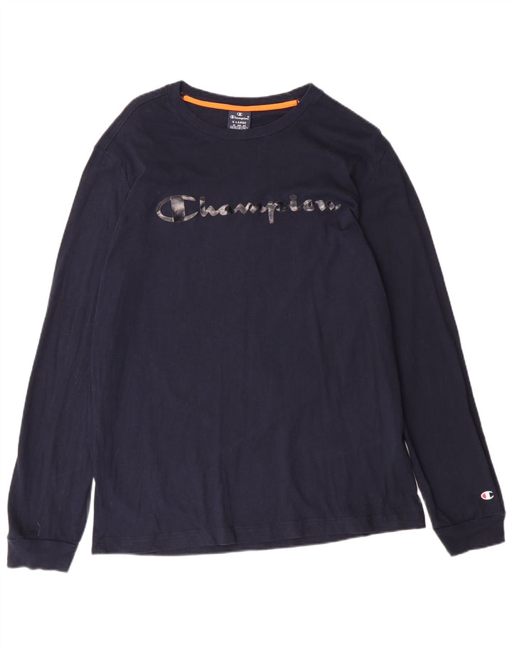 Camiseta feminina estampada Champion XL algodão azul marinho