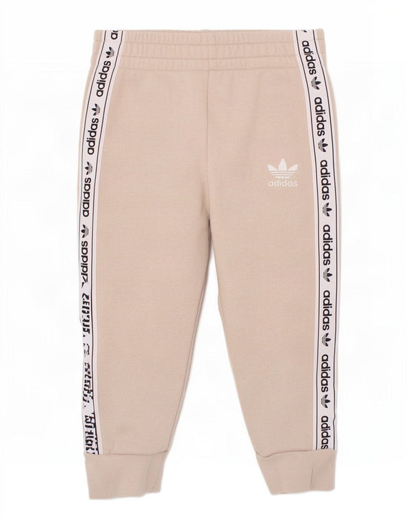 Calças de treino gráficas Adidas Baby Boys 18-24 meses Bege Colourblock