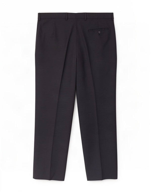Calça masculina de terno reto Marks & Spencer W36 L31 risca de giz azul marinho