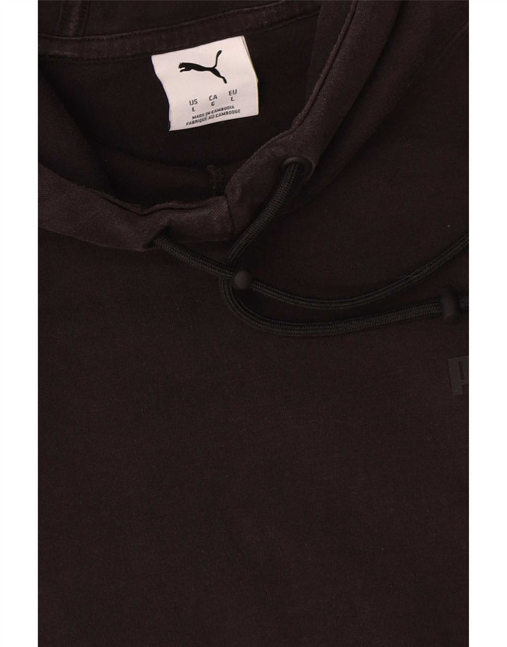 Puma Mens Hoodie Jumper Grande Algodão Preto