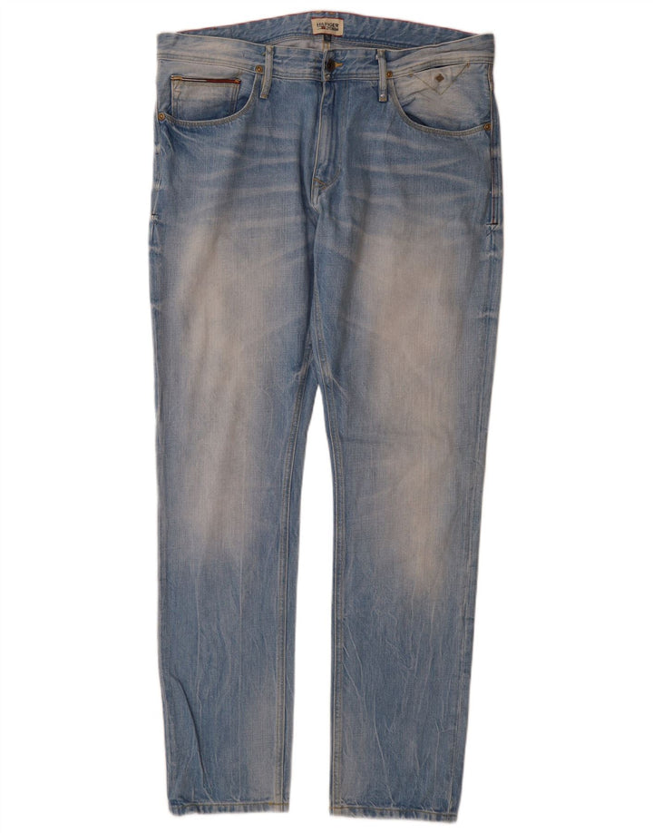 Tommy Hilfiger Masculino Slim Jeans W36 L34 Azul Algodão
