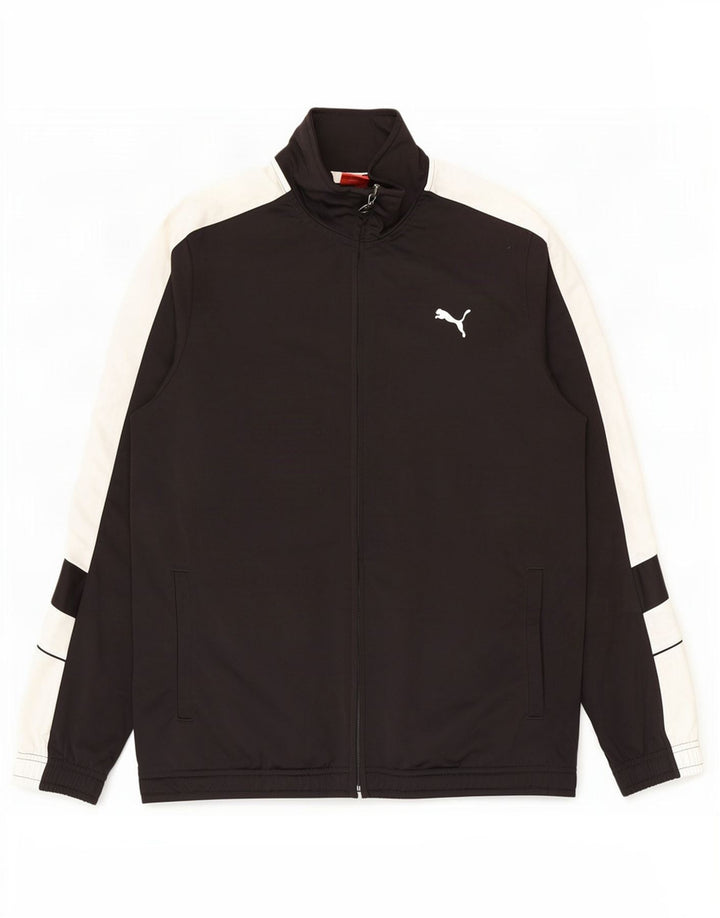 Puma Mens Tracksuit Top Jaqueta Médio Preto Colorblock