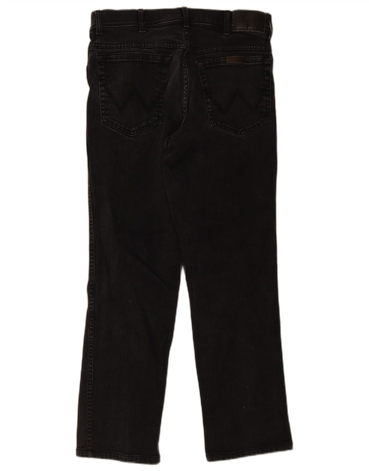 Wrangler masculino regular fit jeans reto W34 L32 algodão cinza