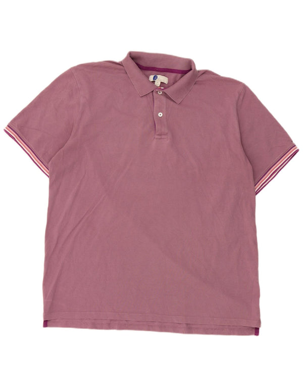 Camisa polo masculina Boden XL algodão listrado rosa