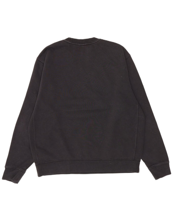 Nike masculino gráfico moletom jumper médio algodão preto