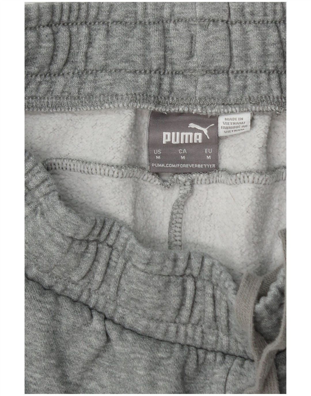 Calça de treino masculina PUMA joggers algodão cinza médio