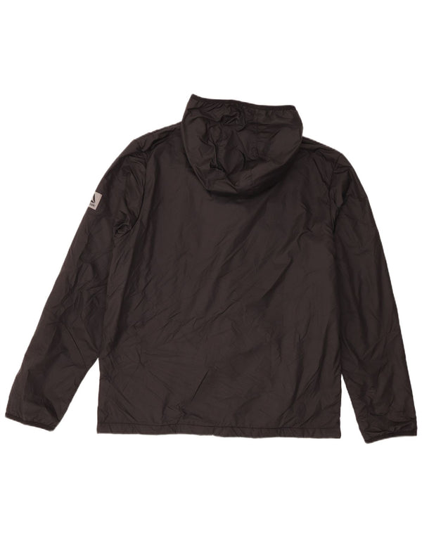 Reebok Mens Hooded Tracksuit Top Jacket Grande Poliéster Preto