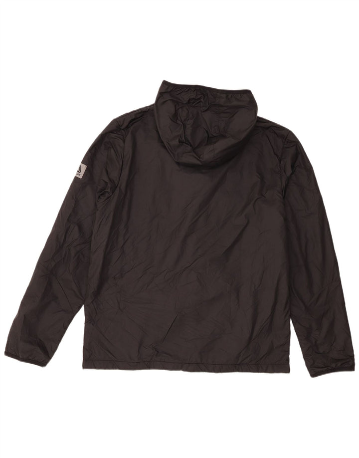 Reebok Mens Hooded Tracksuit Top Jacket Grande Poliéster Preto
