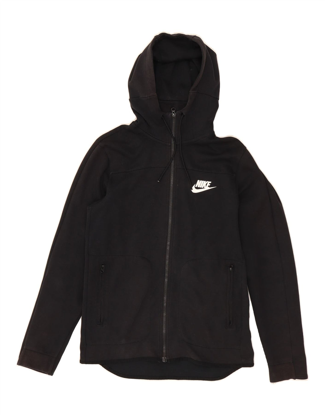 NIKE Mens Zip Hoodie Sweater UK 10 Small Black Cotton Vintage Nike and Second-Hand Nike from Messina Hembry 