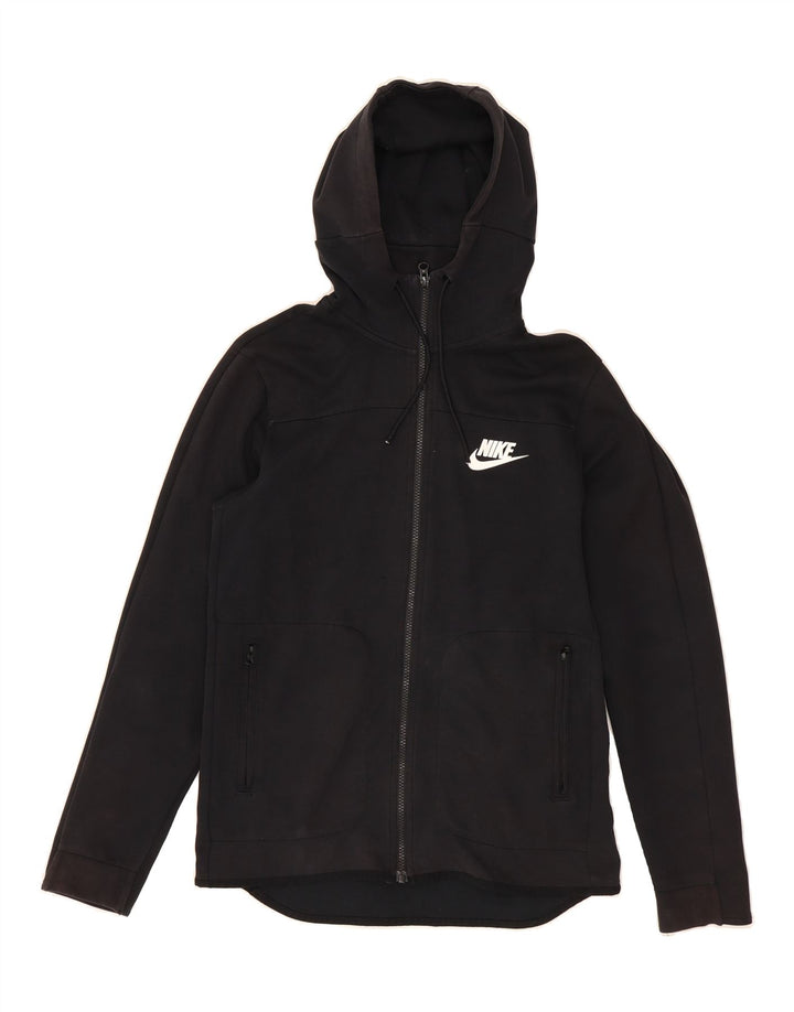 NIKE Mens Zip Hoodie Sweater UK 10 Small Black Cotton Vintage Nike and Second-Hand Nike from Messina Hembry 