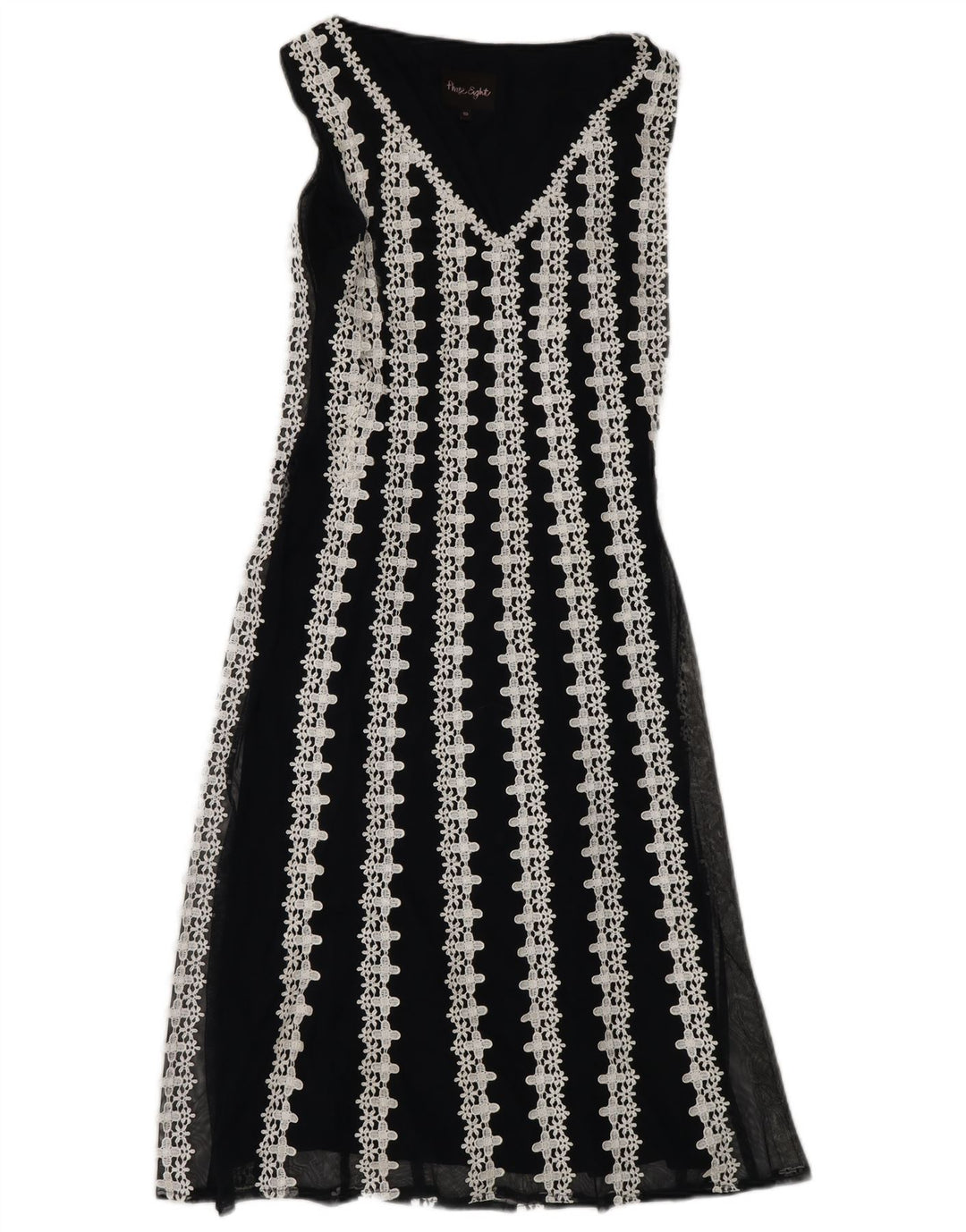 Vestido maxi feminino sem mangas FASE EIGHT Reino Unido 10 pequeno azul marinho floral