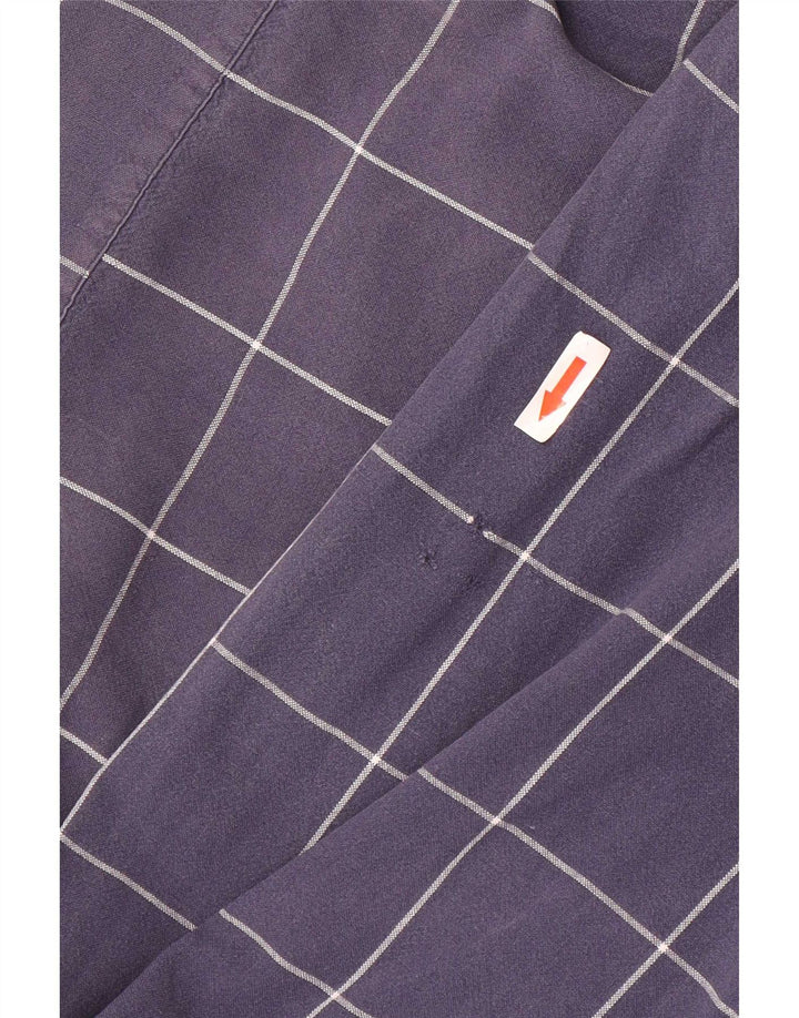 Polo Ralph Lauren Camisa masculina grande algodão xadrez azul marinho