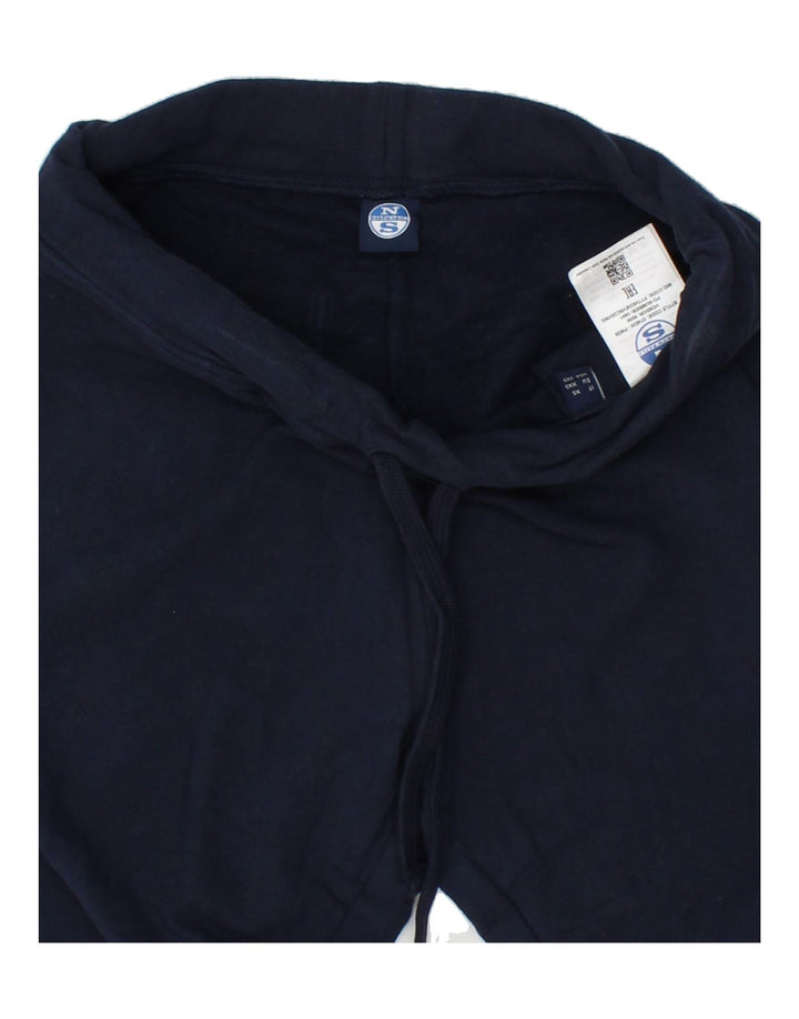 NORTH SAILS Womens Capri Tracksuit Trousers UK 2 2XS Navy Blue Cotton Vintage North Sails and Second-Hand North Sails from Messina Hembry 