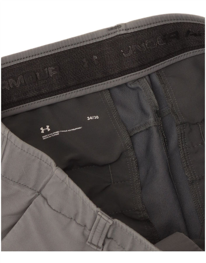 Under Armour Mens Straight Chino Calças W34 L30 Cinza