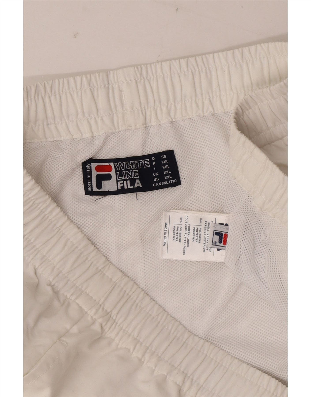 Fila Mens Sport Shorts 2XL Poliéster Branco