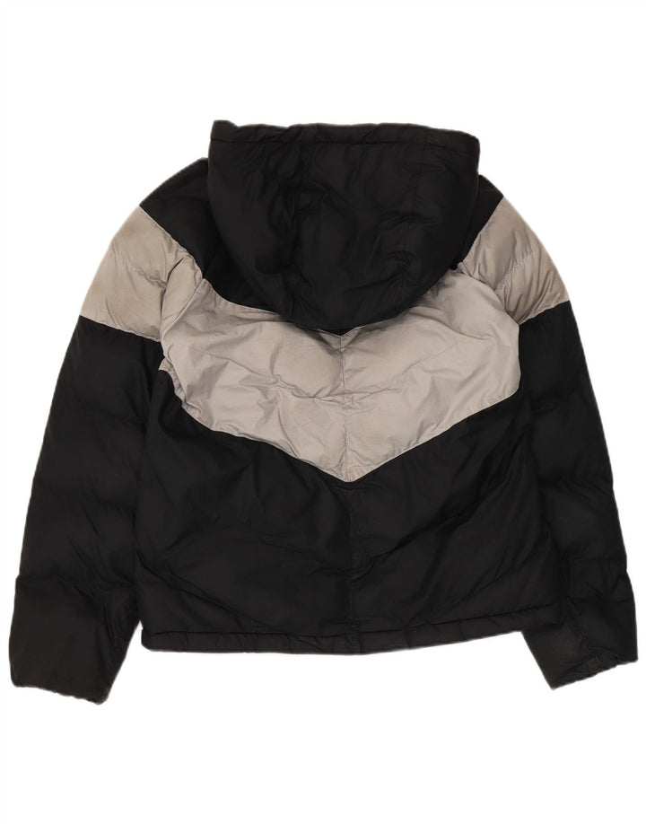 Jaqueta acolchoada com capuz Nike Boys 12-13 anos grande bloco colorido preto