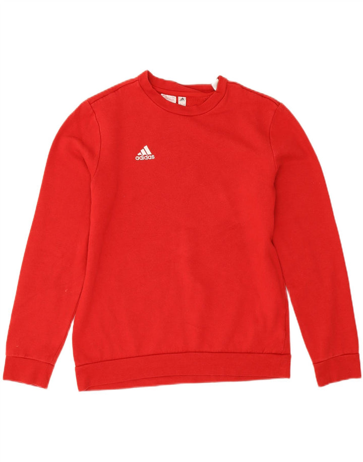 Adidas Meninos Suéter Jumper 13-14 Anos Algodão Vermelho
