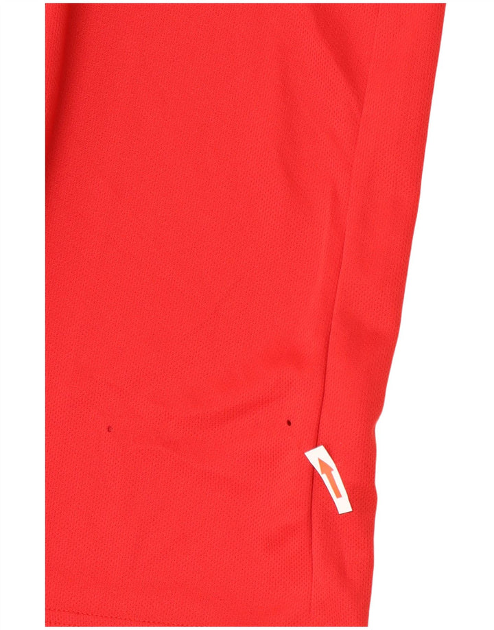 Adidas Mens Aeroready Camiseta Top Médio Vermelho Colorblock Poliéster