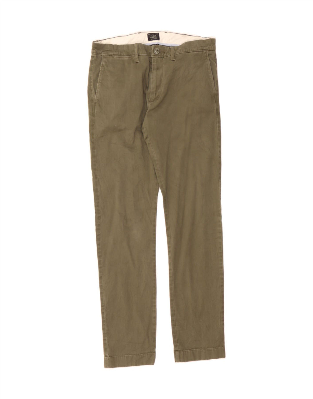 J. CREW Mens Slim Chino Trousers W30 L32 Khaki Cotton Vintage J. Crew and Second-Hand J. Crew from Messina Hembry 