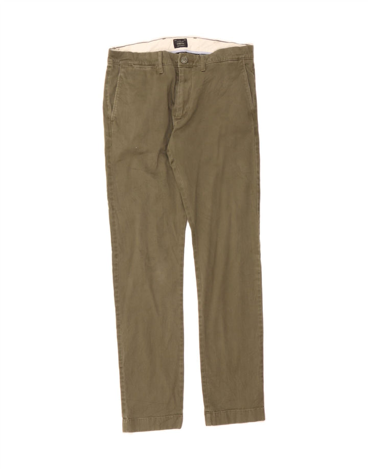 J. CREW Mens Slim Chino Trousers W30 L32 Khaki Cotton Vintage J. Crew and Second-Hand J. Crew from Messina Hembry 