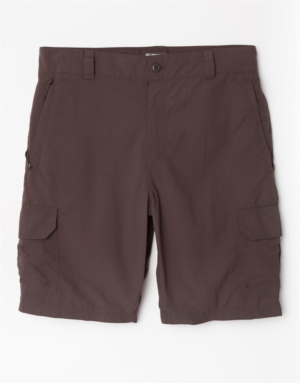 Shorts cargo masculino Mountain Warehouse W36 grande poliamida cinza