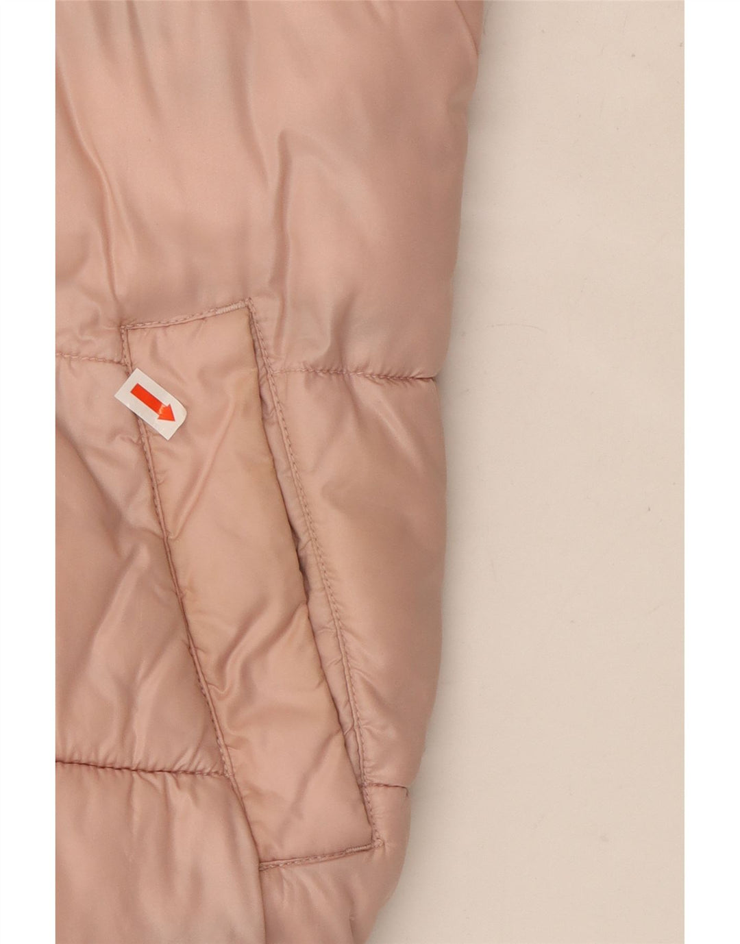 Jaqueta acolchoada com capuz feminina Superdry UK 12 nylon rosa médio