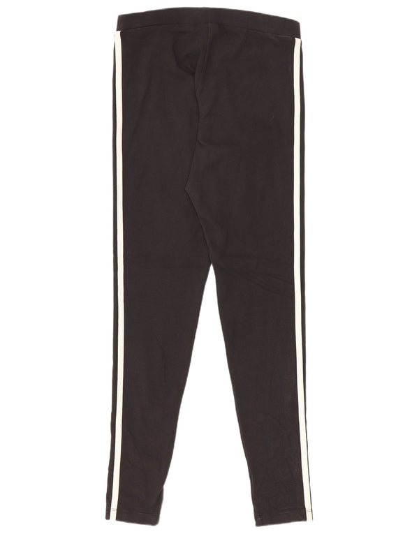 Leggings Adidas Femininas UK 10 Pequenas Algodão Preto