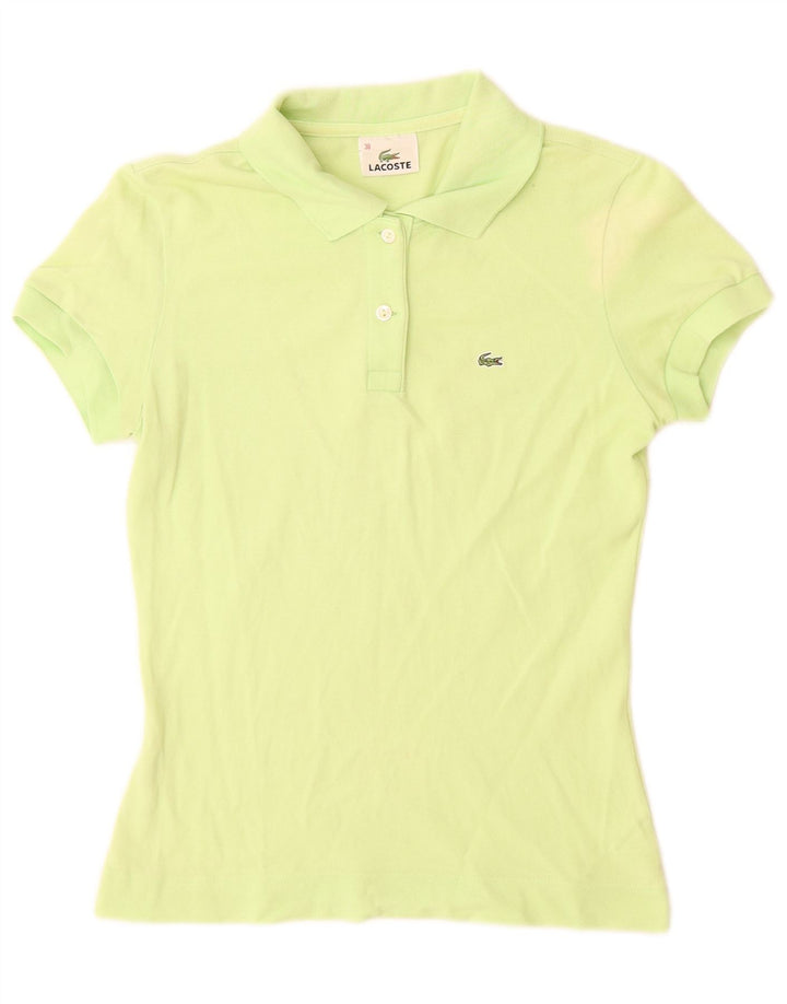 Camisa polo feminina Lacoste tamanho 38 algodão verde médio