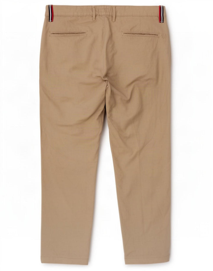 Calça cortada feminina Fred Perry W31 L25 algodão bege