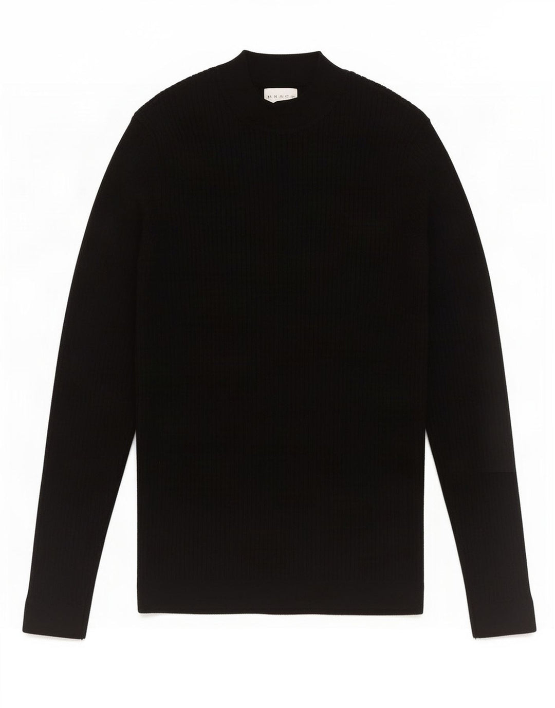 Zara Suéter masculino com gola tartaruga, viscose preta média