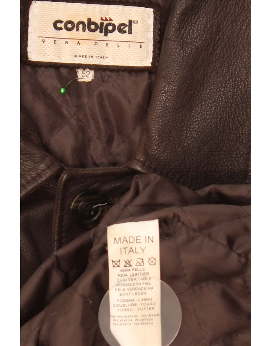 Jaqueta de couro masculina Conbipel IT 52 XL couro marrom