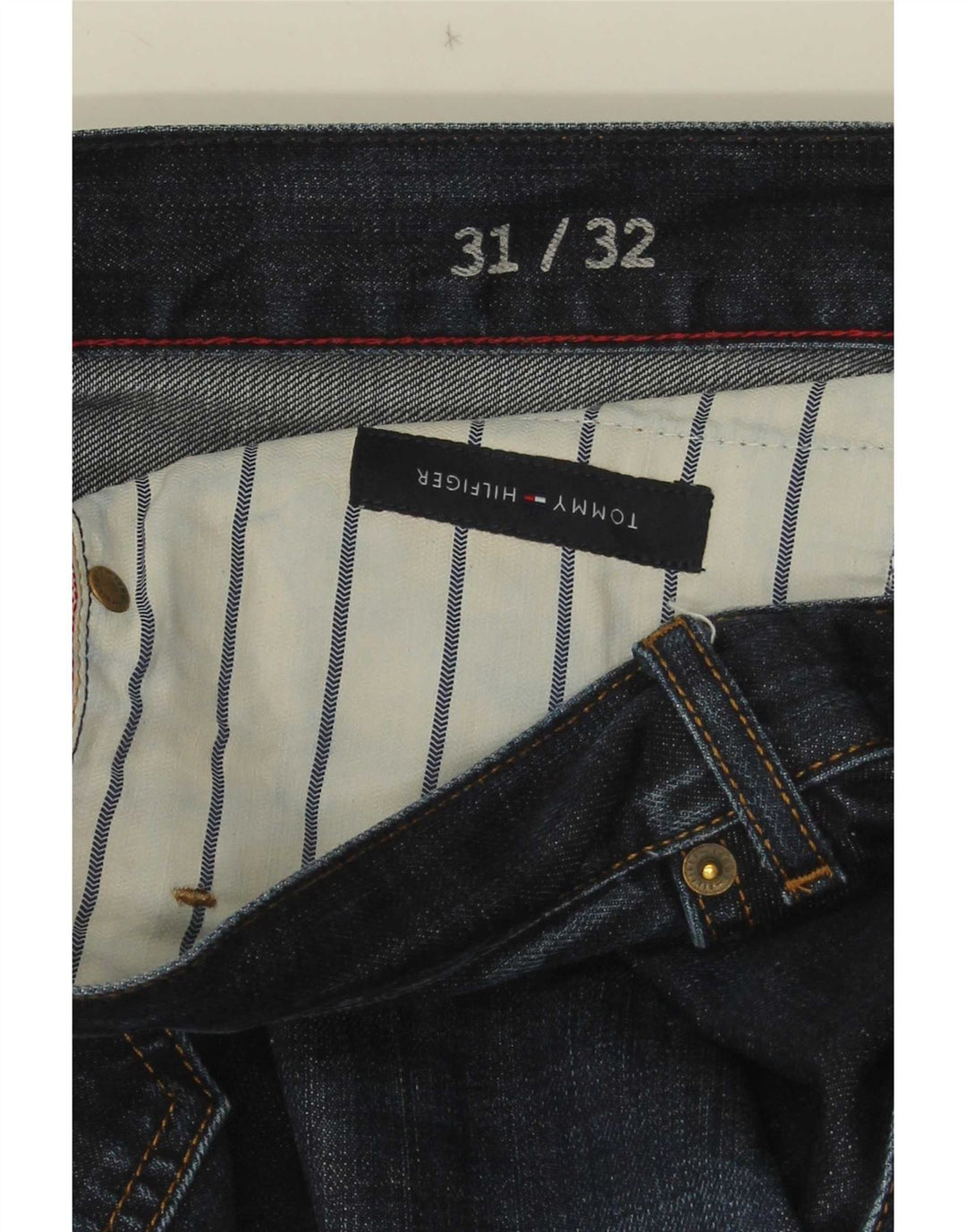 Jeans retos masculinos Tommy Hilfiger W31 L29 azul marinho
