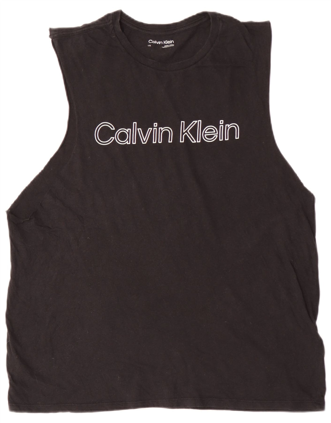 CALVIN KLEIN Colete masculino gráfico top grande algodão preto