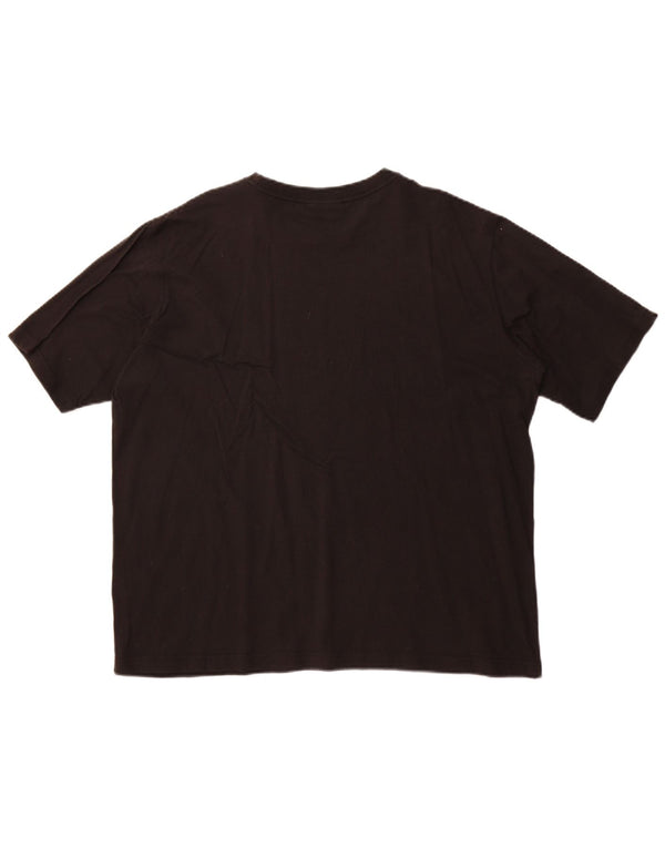 Camiseta gráfica feminina Sergio Tacchini Top UK 20 2XL algodão preto