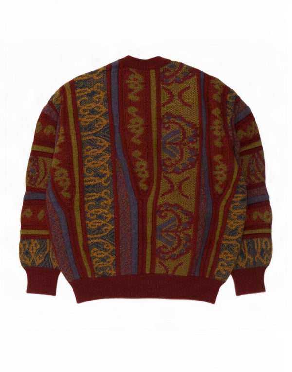 Suéter masculino Umberto Vallati com gola redonda IT 54 XL multicolorido