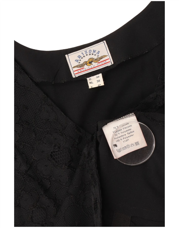 Colete feminino Arizona EU 38 médio preto floral viscose