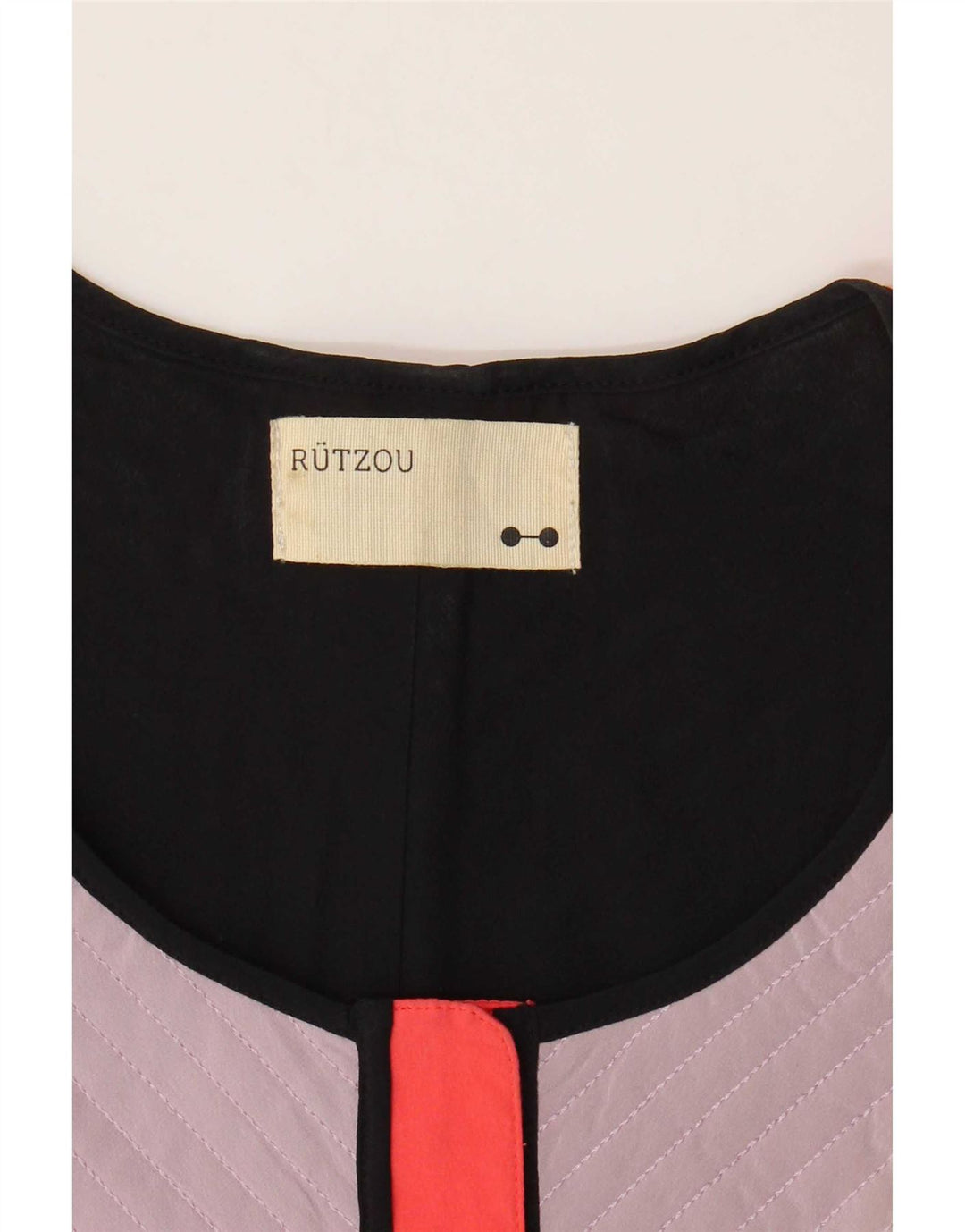 Colete feminino Rutzou EU 40 médio multicolorido colorblock seda