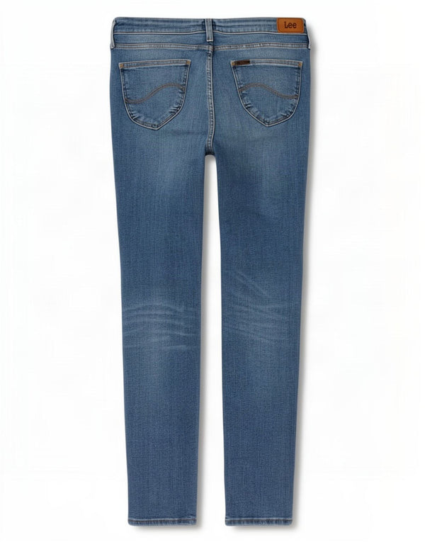 Lee Womens Scarlett Skinny Jeans W32 L31 Azul Algodão