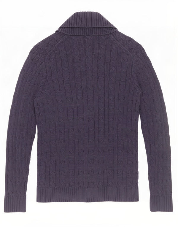 Suéter cardigã aberto Ralph Lauren para meninas 15-16 anos XL azul marinho algodão