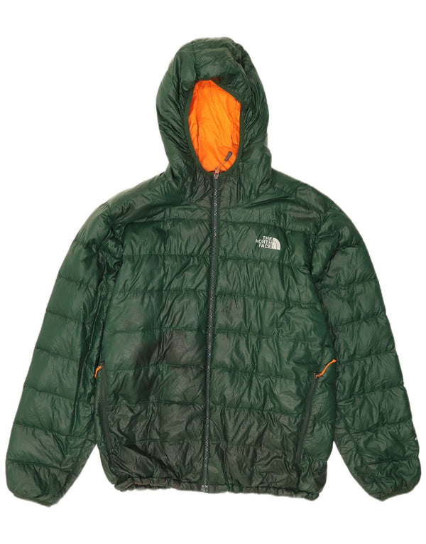 Jaqueta masculina acolchoada com capuz The North Face UK 42 XL verde nylon