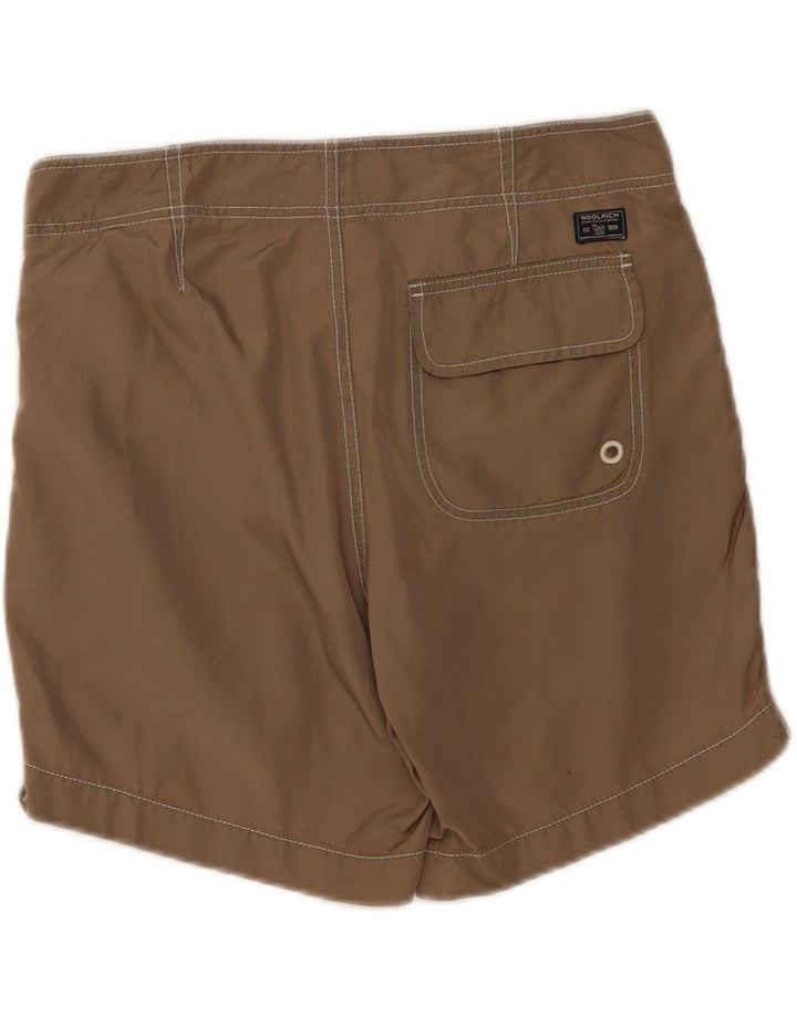 Shorts de natação masculino Woolrich poliéster marrom médio