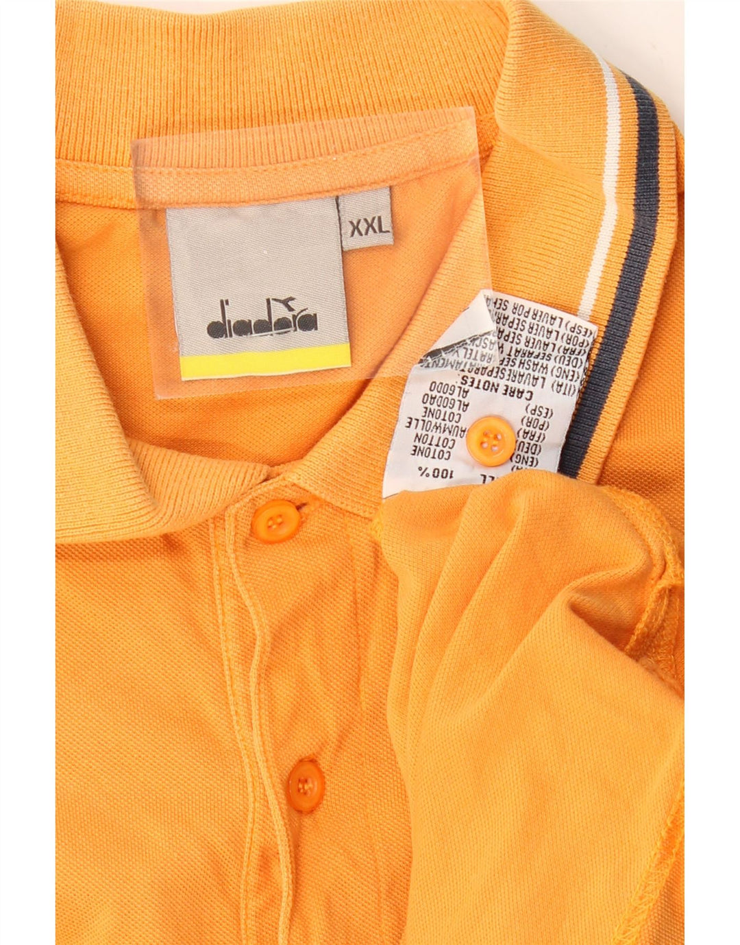 Camisa polo masculina DIADORA 2XL algodão laranja