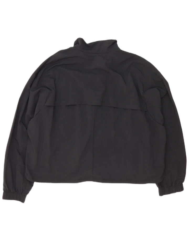 Adidas Womens Oversized Tracksuit Top Jacket Reino Unido 12/14 Médio Preto