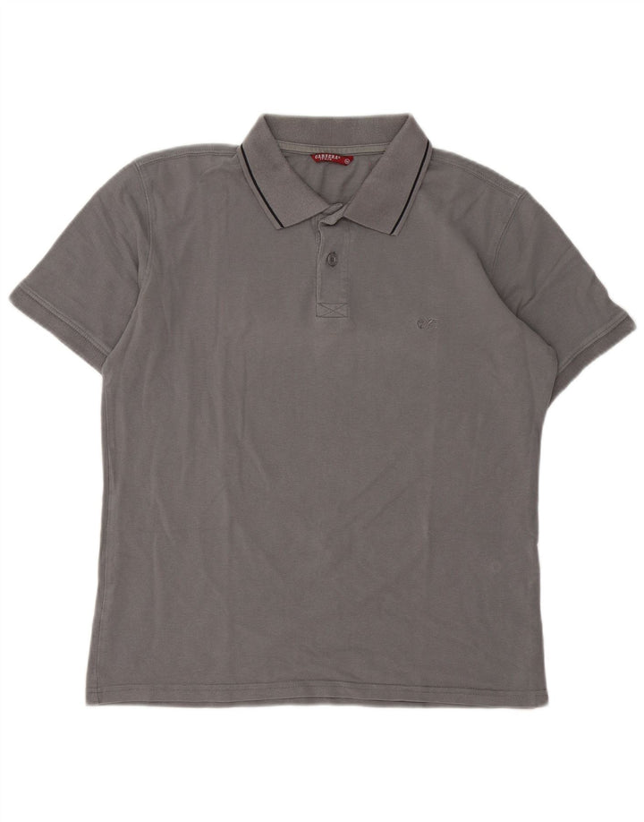 Camisa polo masculina Carrera Regular Fit algodão cinza médio