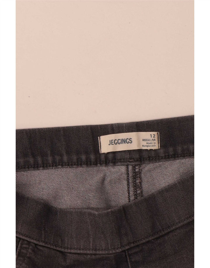 Calça jeans feminina Marks & Spencer UK 12 médio W28 L28 algodão cinza