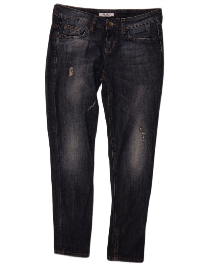 Calça jeans feminina LIU JO W30 L25 azul marinho