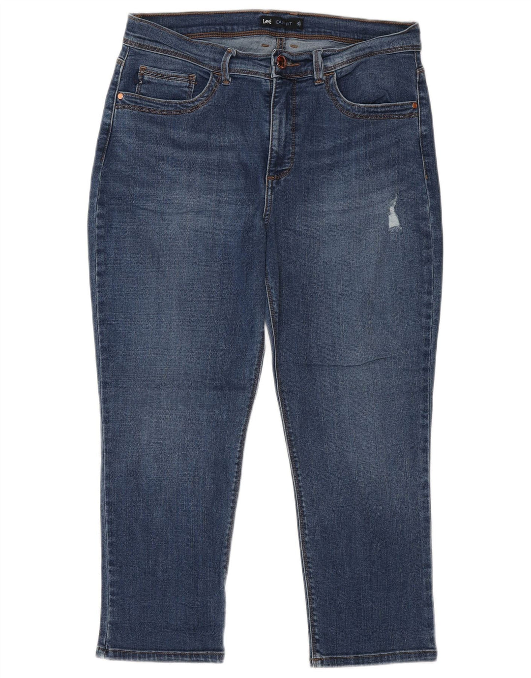 Lee Womens Capri Jeans US 10 Grande W30 L23 Azul Algodão
